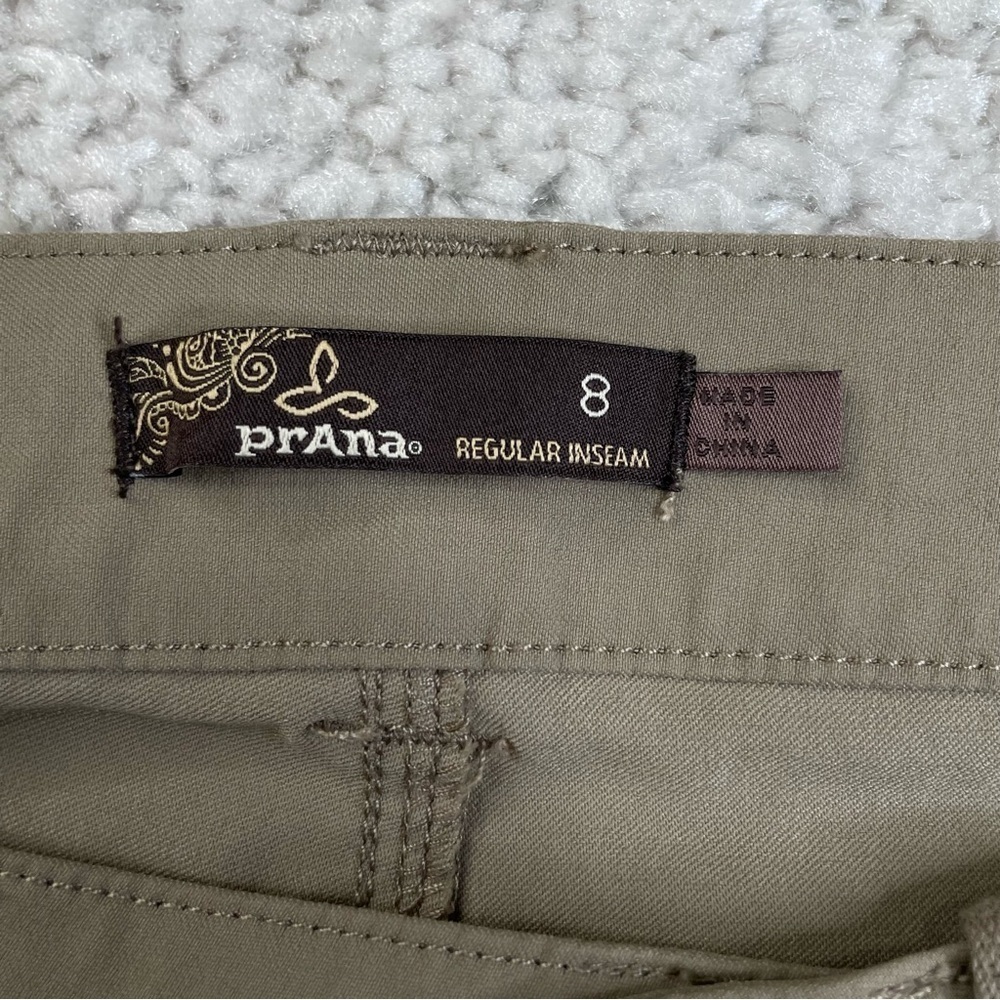 Prana Monarch Convertible Nylon Pants Khaki Hiking Camping Outdoors Stretch Sz 8 - Picture 4 of 15